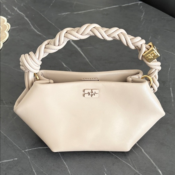 Handbags - Ganni Light Grey Mini Bou Bag